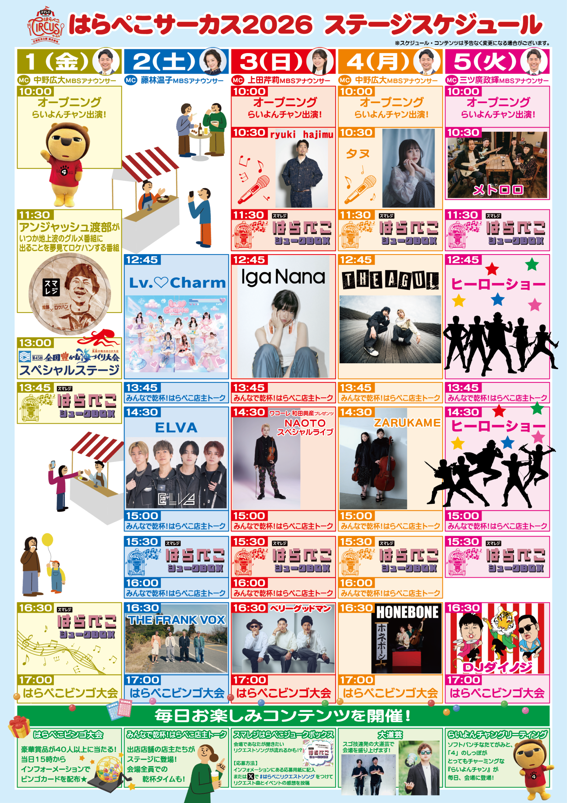 はらぺこサーカス 2026(HONEBONE出演：5/4(月)16：30〜)